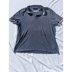 Ted‎ Baker Polo Shirt Short Sleeve Pattern Trim Casual Top Men's Size 7